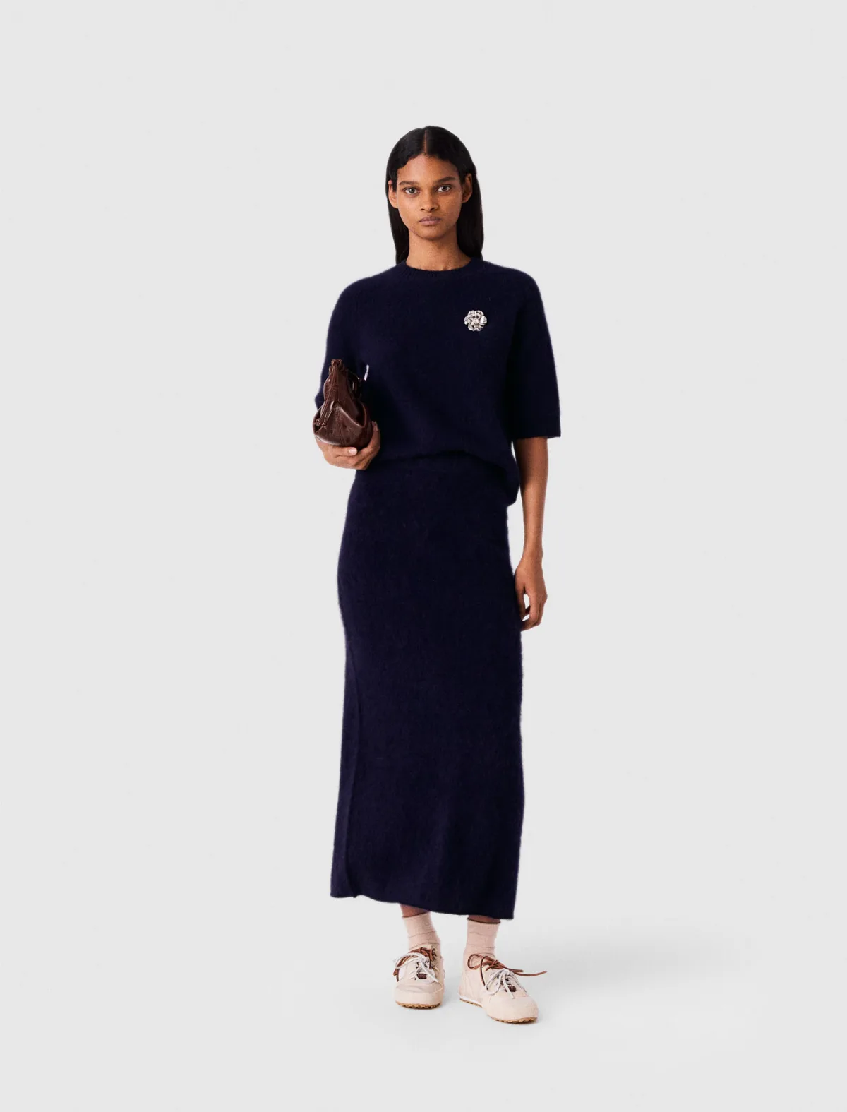 Knit Pencil Skirt by Maje