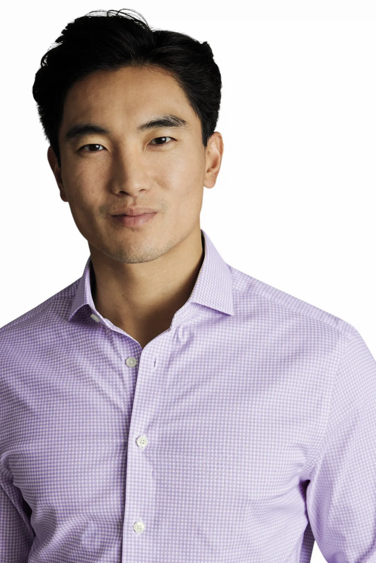 Non-Iron Performance Twill Check Shirt by Charles Tyrwhitt