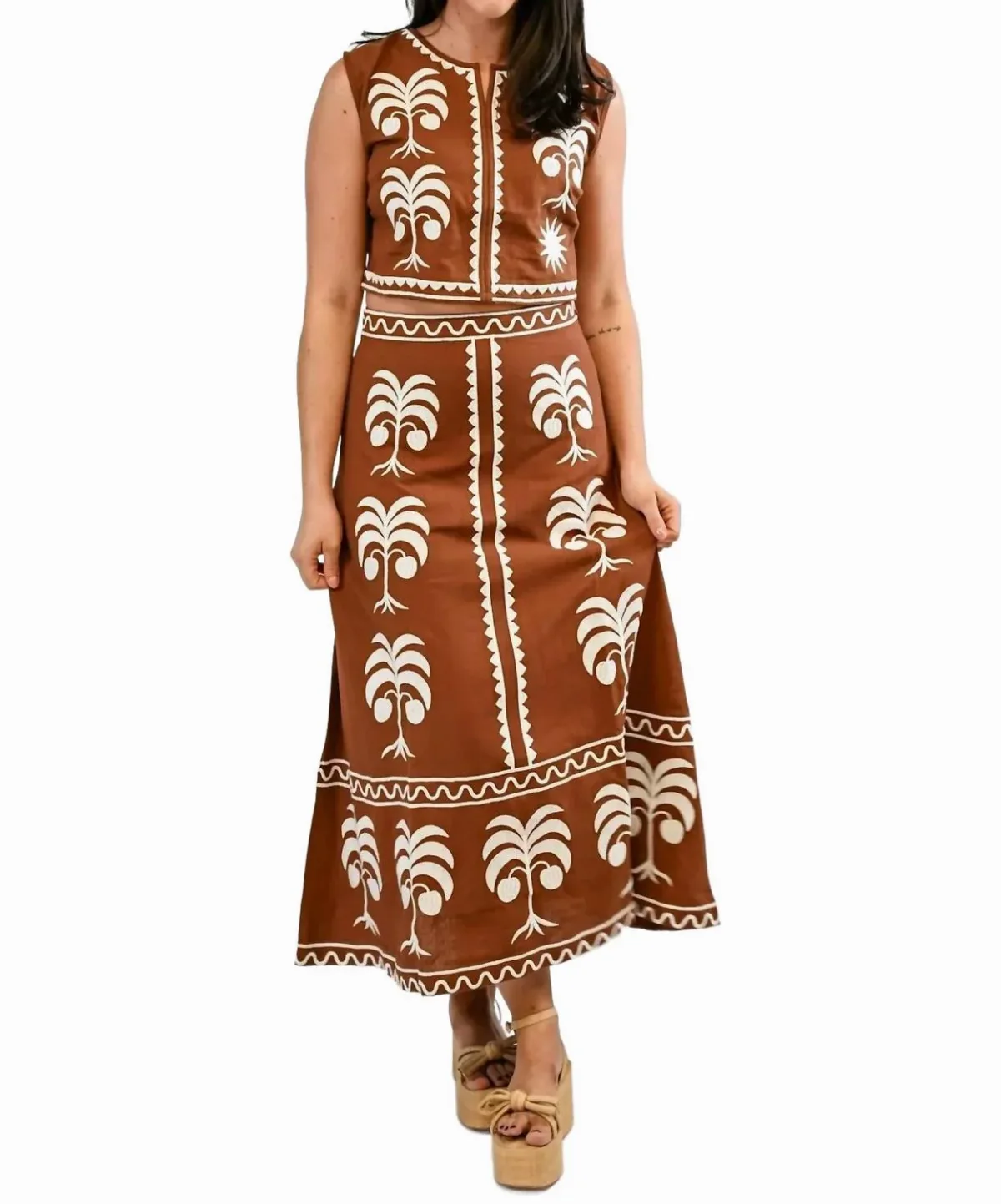 Maura Maxi Skirt in Copper Grove by VICTORIA DUNN