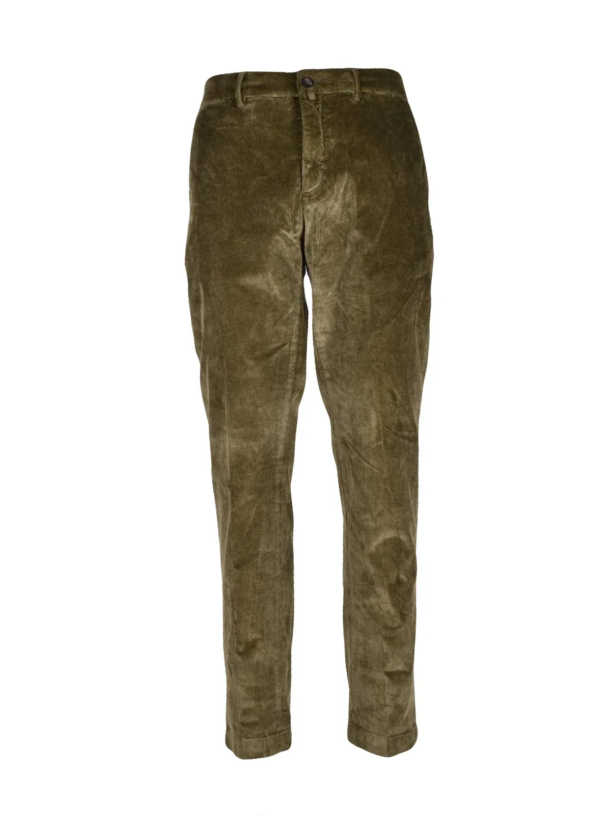 Chino Trousers with Slim Silhouette and Subtle Corduroy Texture by SIVIGLIA
