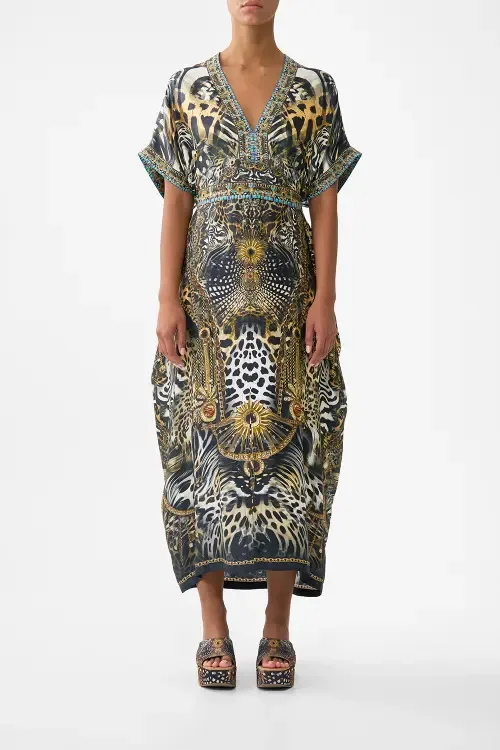 Short Sleeve Kaftan with Tie Waist by Camilla