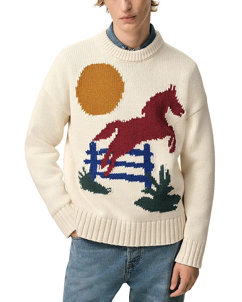 Pull Col Rond Cheval Sweater