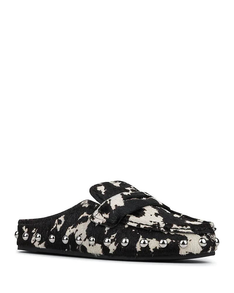 Melodee Studded Calf Hair Mules by Donald Pliner