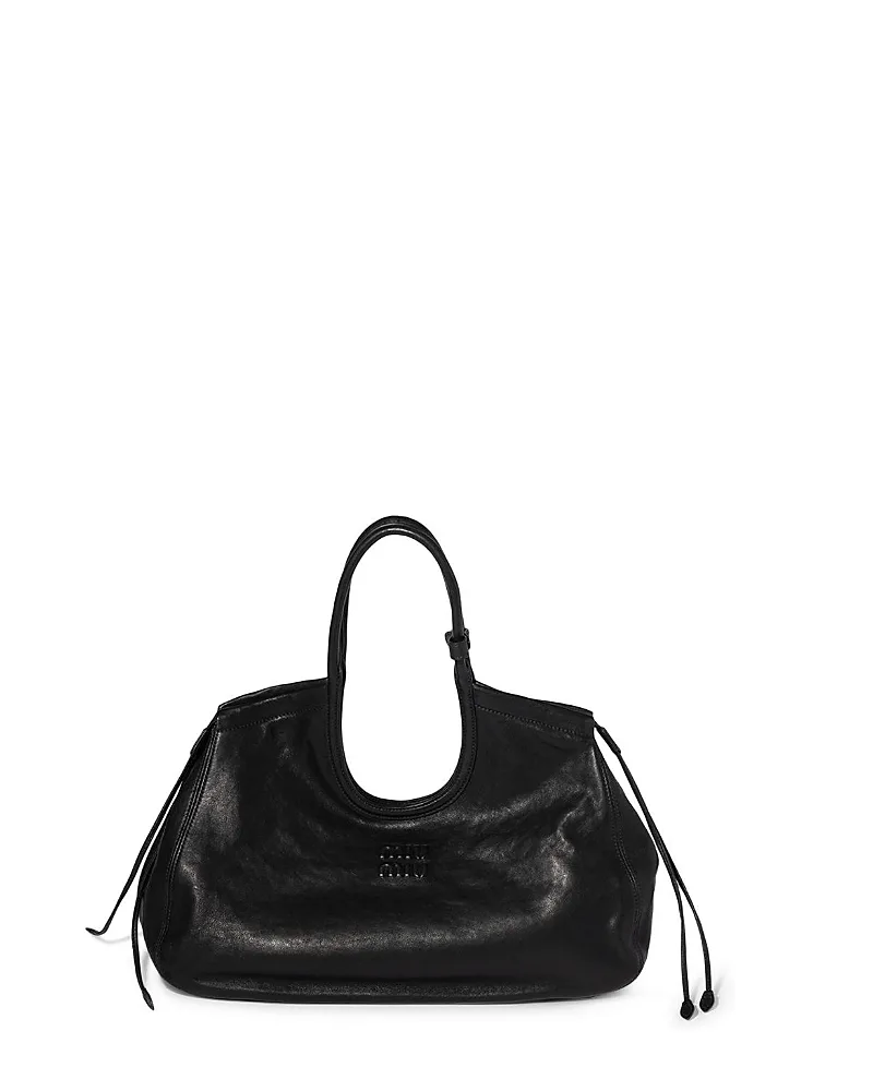 Ivy Nappa Leather Shopping Bag by Miu Miu