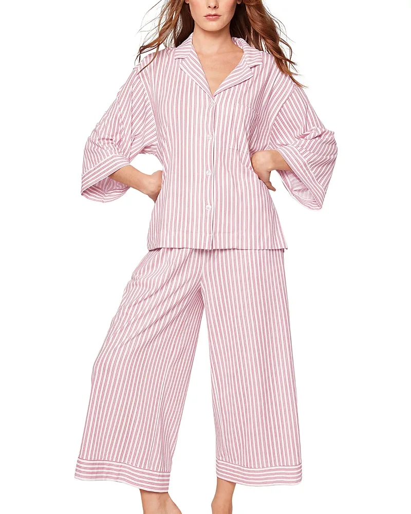 Olivia Cotton Wide Leg Pajama Set by Petite Plume