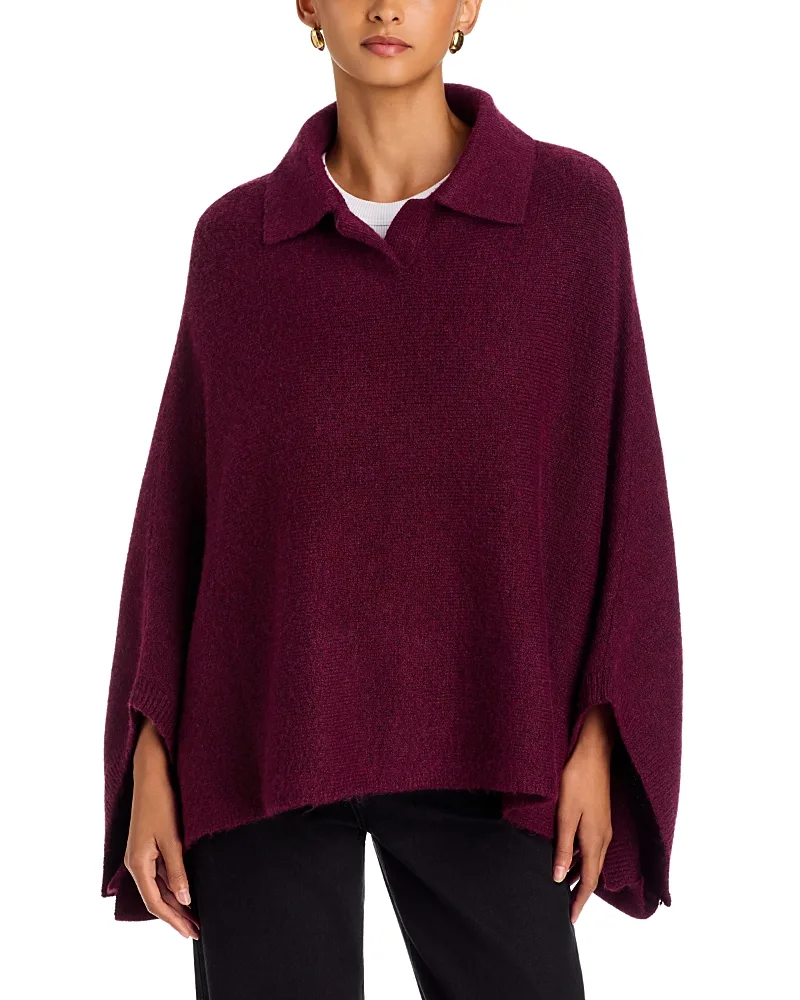 Crop Collar Cozy Poncho by AQUA