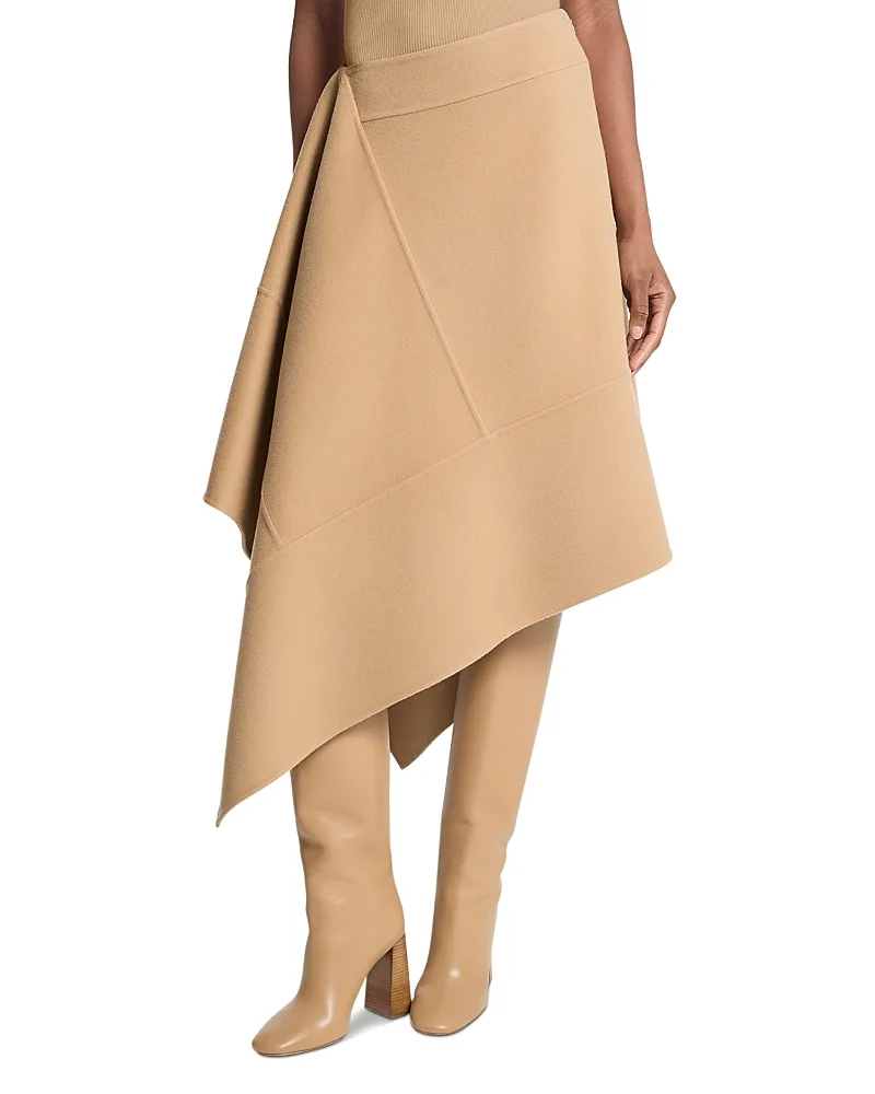 Michael Kors Collection Wool Asymmetric Skirt by MICHAEL Michael Kors