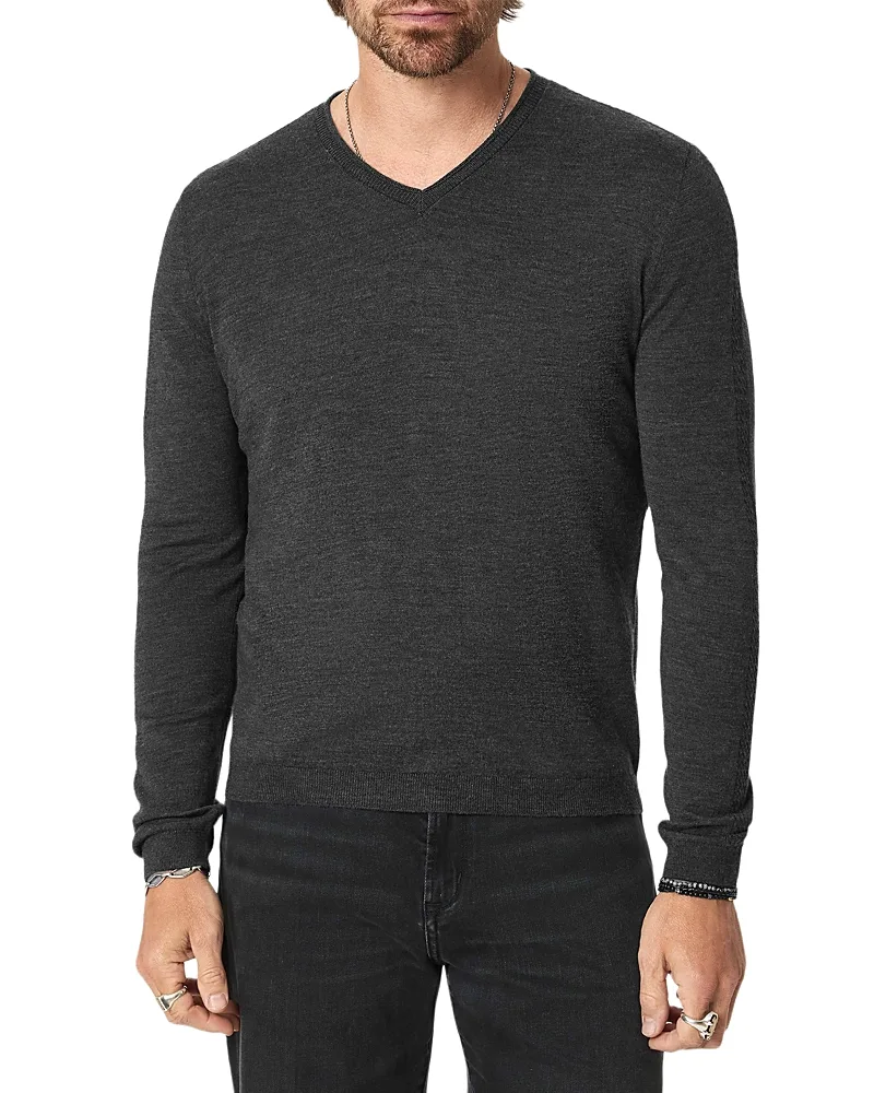 Vichy Merino Wool V Neck Sweater by John Varvatos