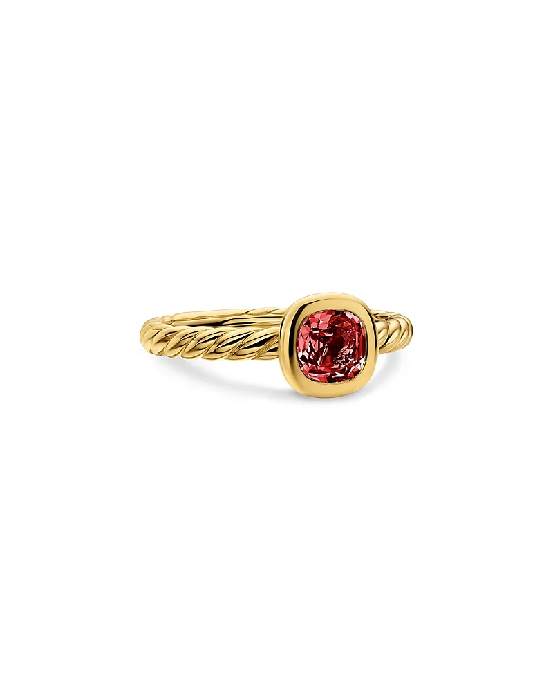 Dy Mercer a Color Cable Ring in 18K Yellow Gold with Rhodolite Garnet 5.5mm by David Yurman
