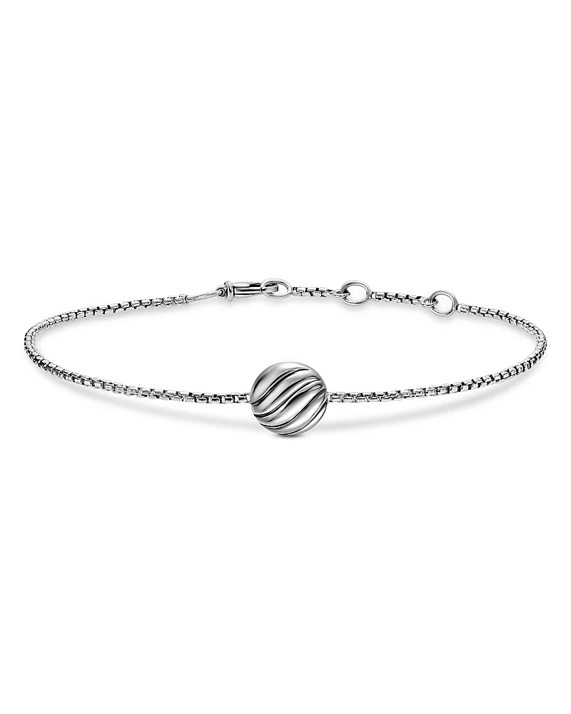 Sculpted Cable Center Station Chain Bracelet in Sterling Silver, 10mm by David Yurman