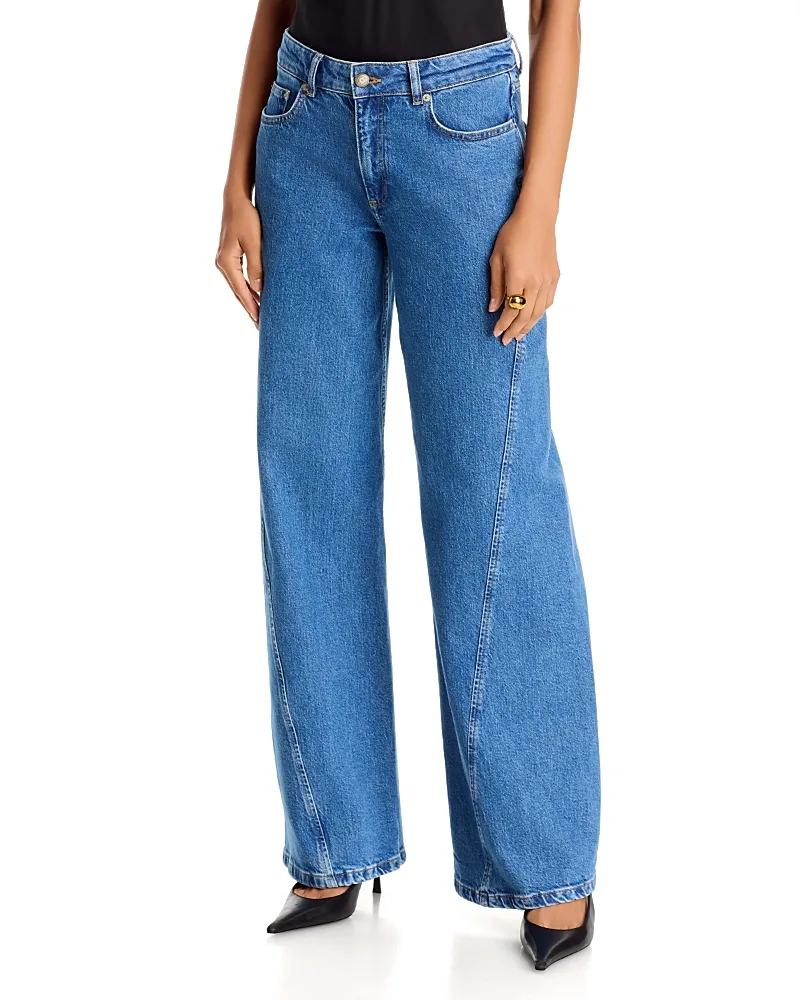 Carina Mid Rise Wide Leg Jeans