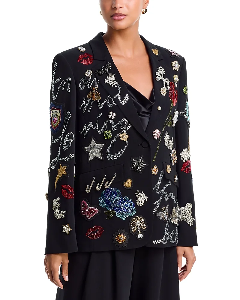 Kael Sequined Embroidered Blazer by Cinq a Sept