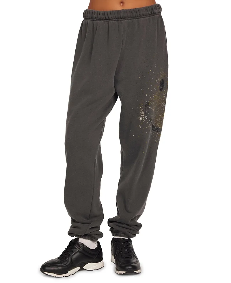 Nika Happy Crystal Splatter Sweatpants by Lauren Moshi