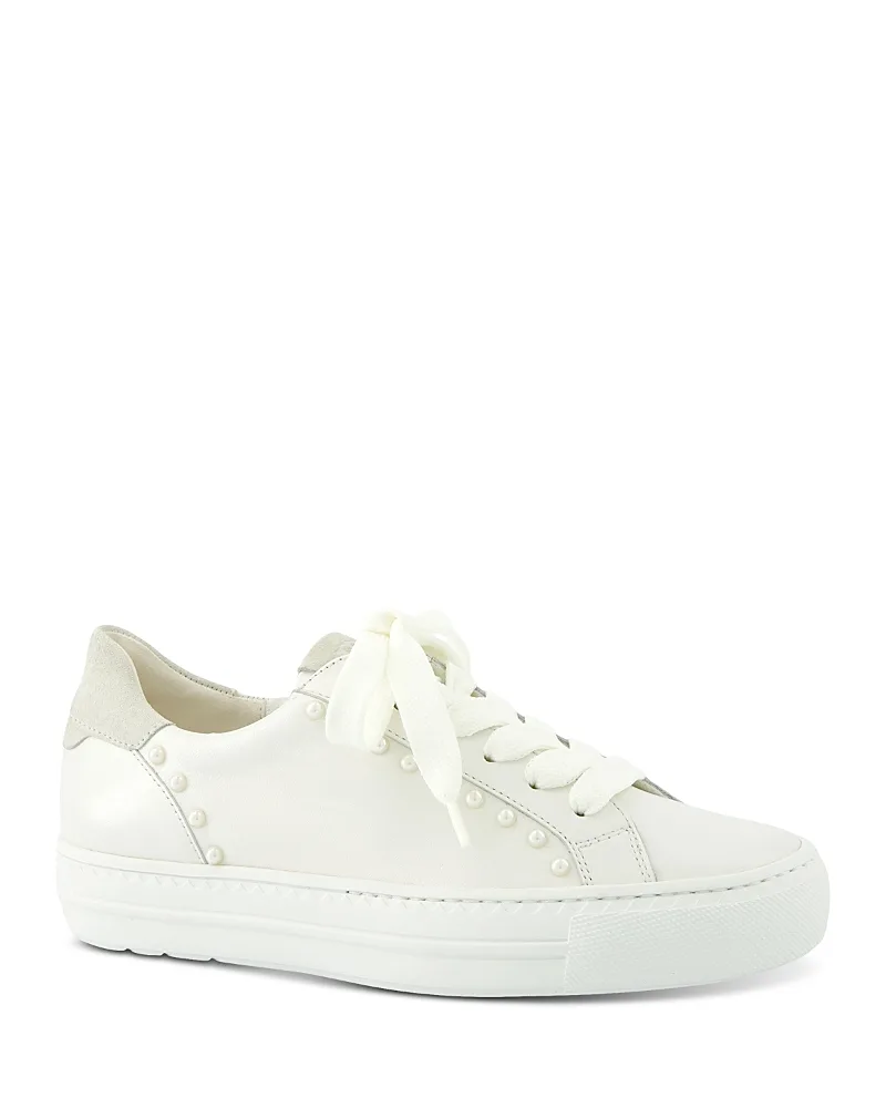 Dinah Leather Low Top Sneakers by Paul Green