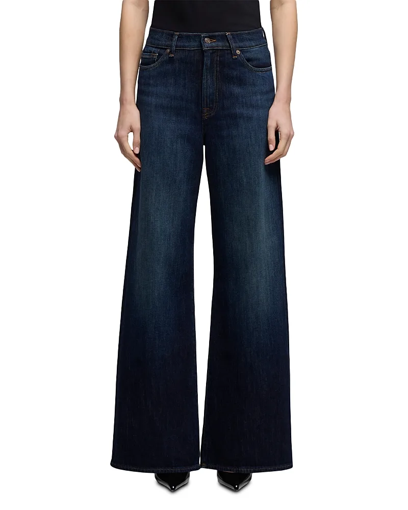 Lotta Tailorless High Rise Wide Leg Jeans by 7 for All Mankind