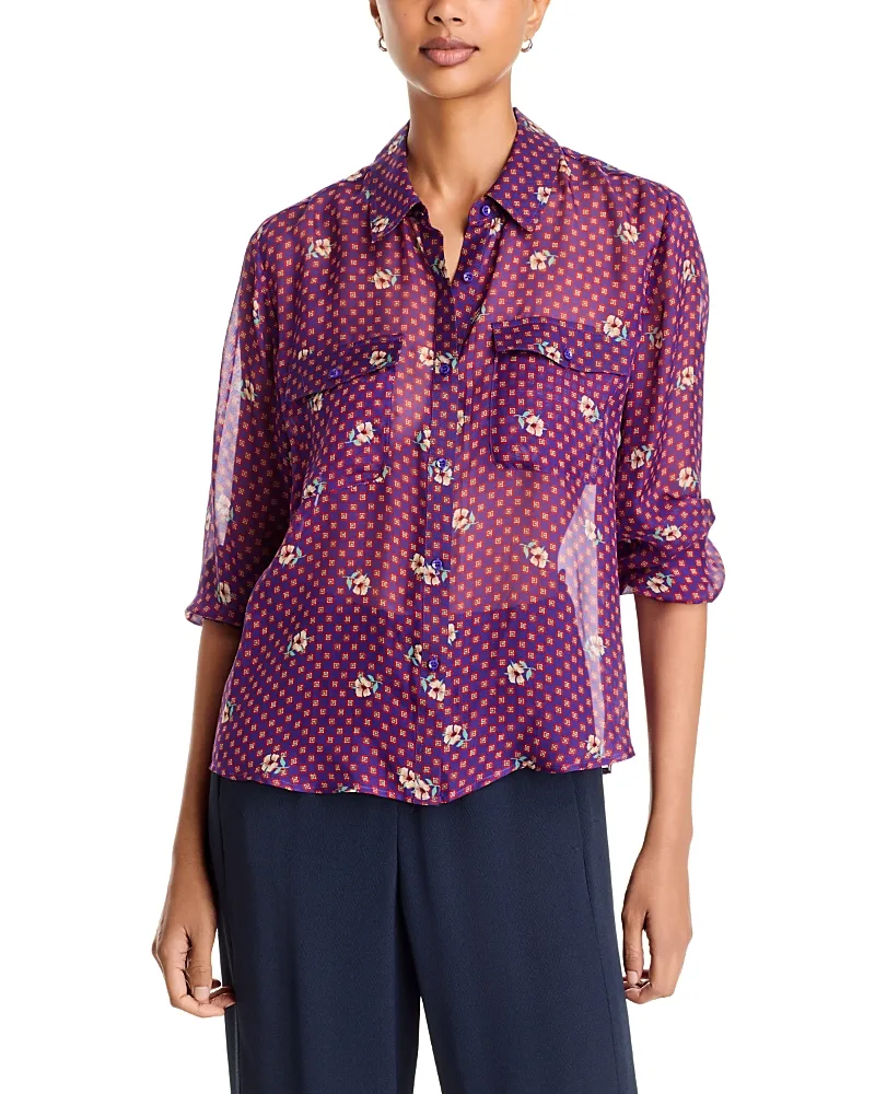 Jacobi Silk Sheer Blouse by Johnny Was