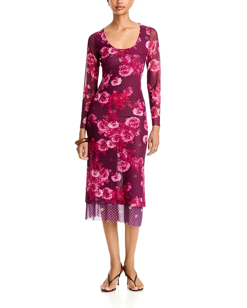 Aurorya Mesh Midi Dress by Johnny Was