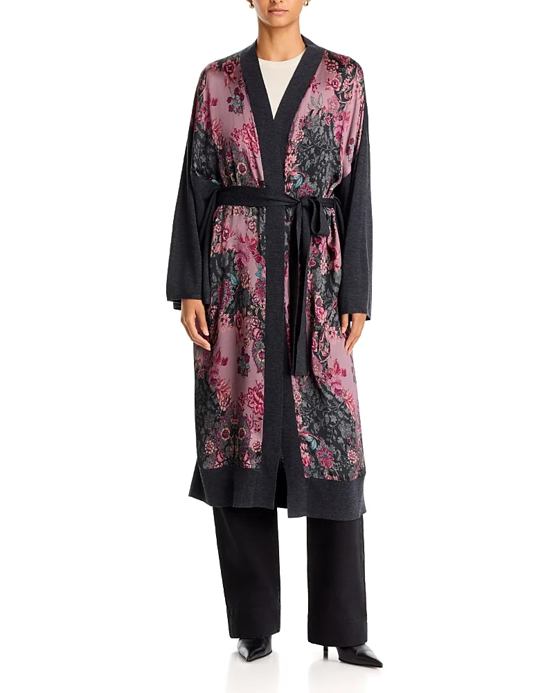 The Printed Knit Wool Kimono by Johnny Was