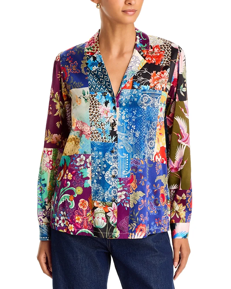 Norih Notched Lapel Shirt by Johnny Was