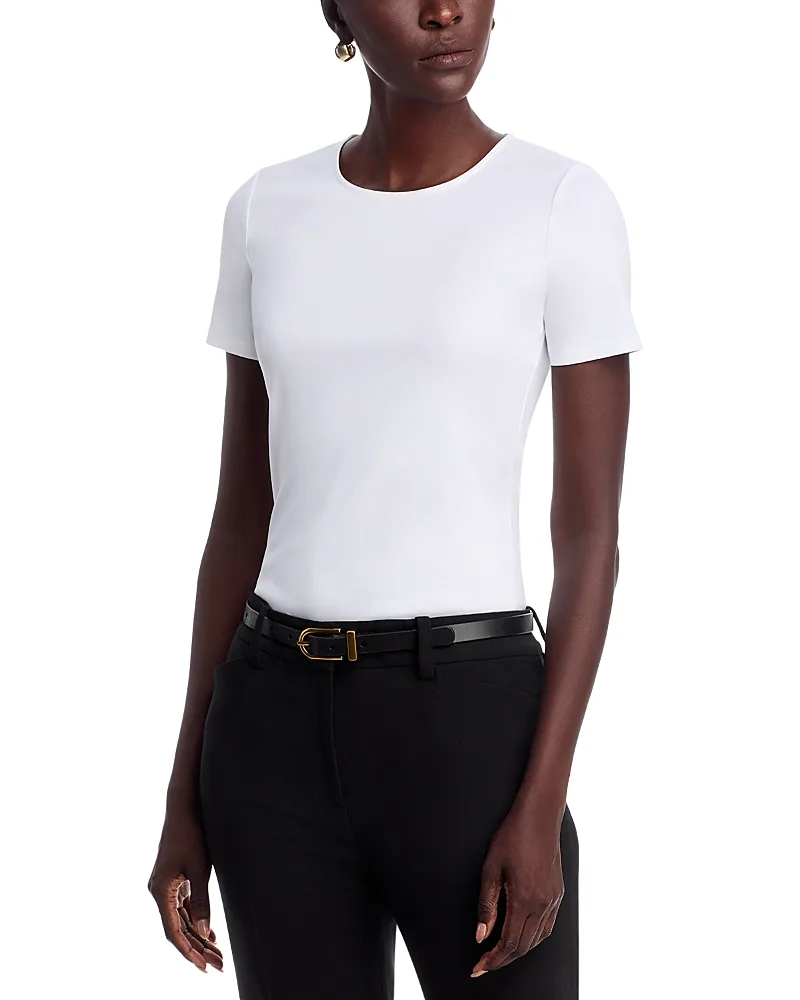 Crewneck Cotton Tee by Lafayette 148 New York