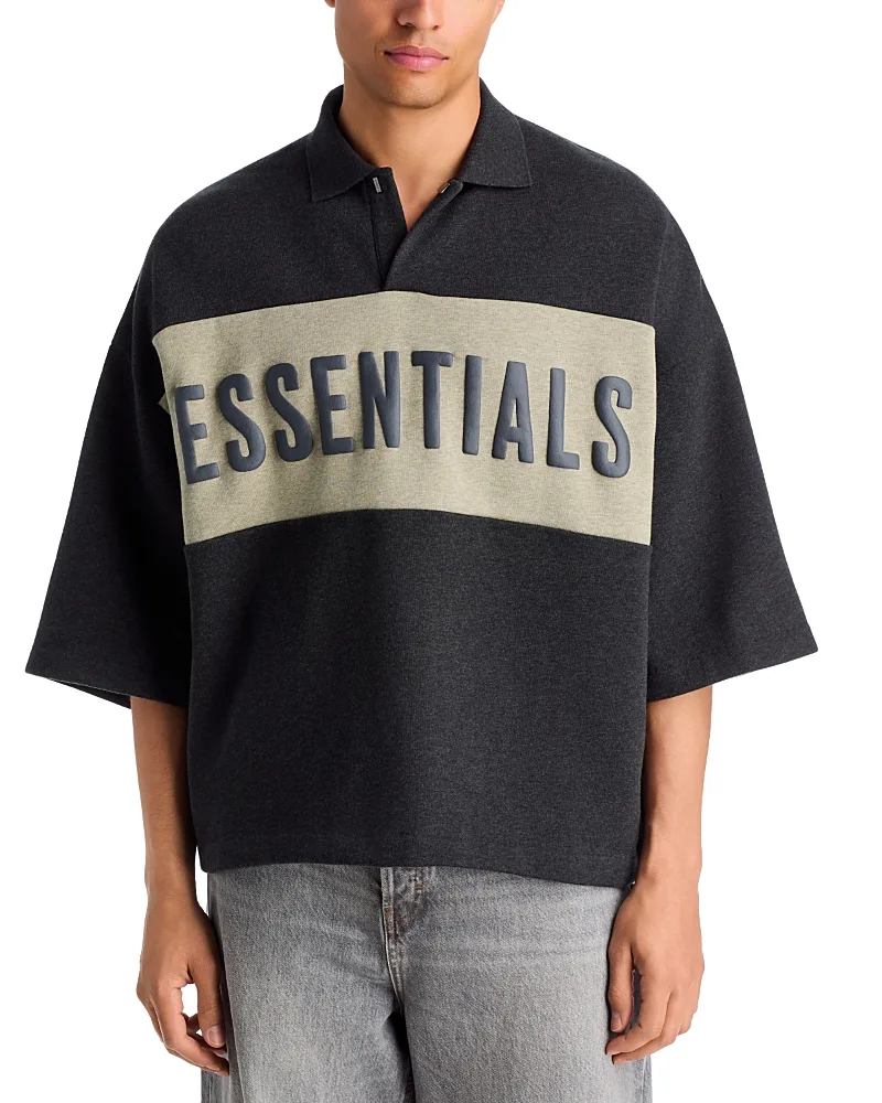 Essentials Panel Oversized Crop Polo by Fear Of God