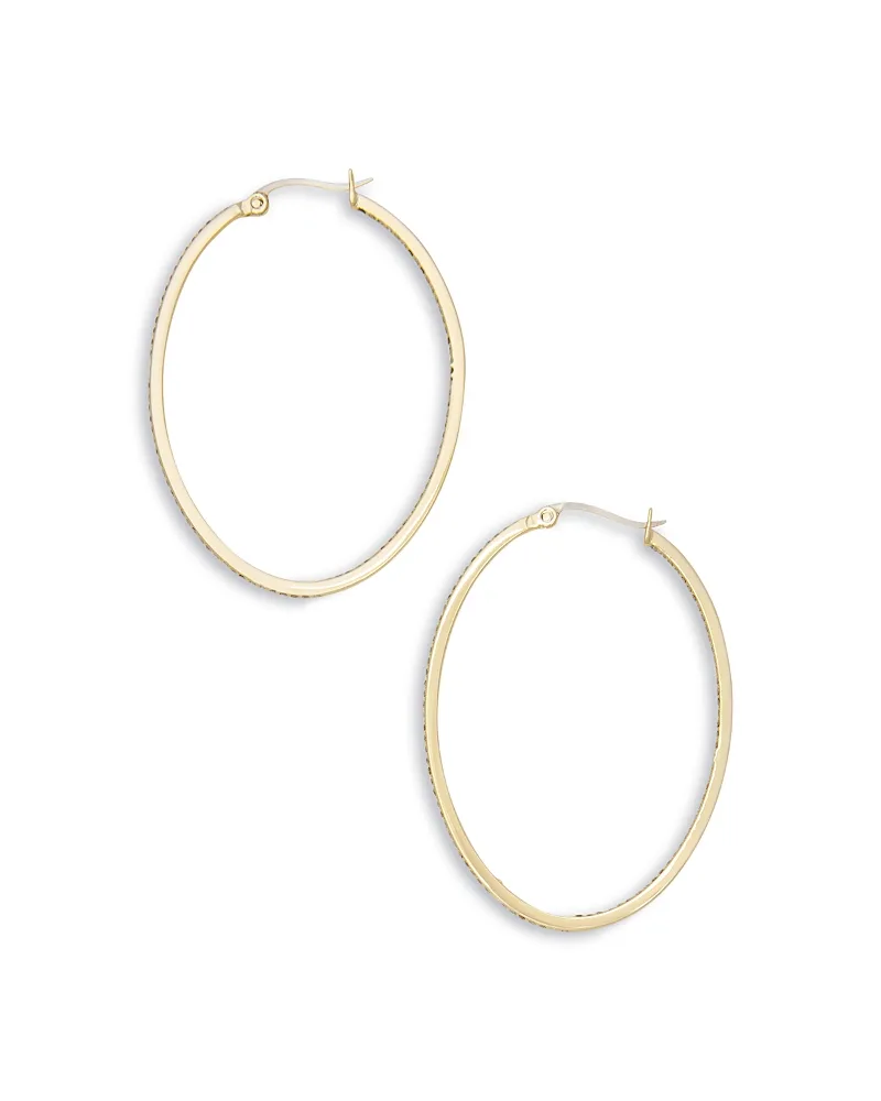Khatia Pave Hoop Earrings, 2.1 Diameter