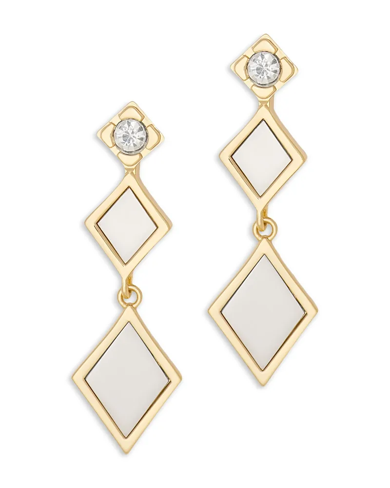 Nila Two Tone Drop Earrings, 1.3L by Ramy Brook
