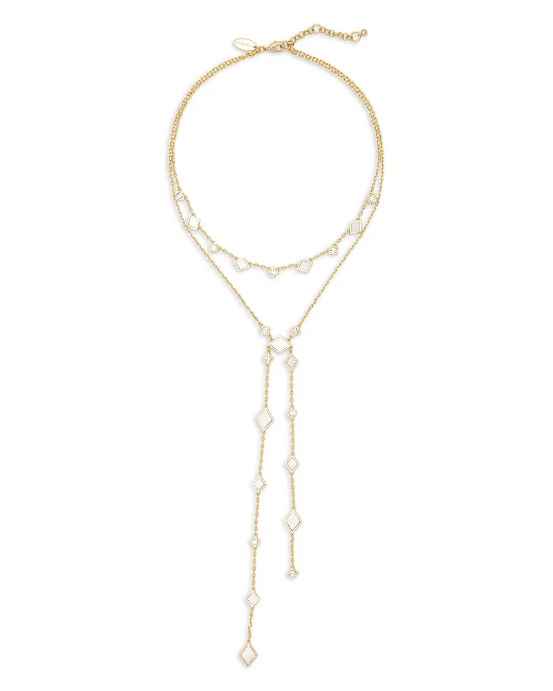 Nila Two Tone Chain Lariat, 17-19 by Ramy Brook