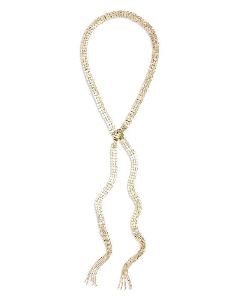 Nora Mesh & Tassel Wrap Necklace, 54