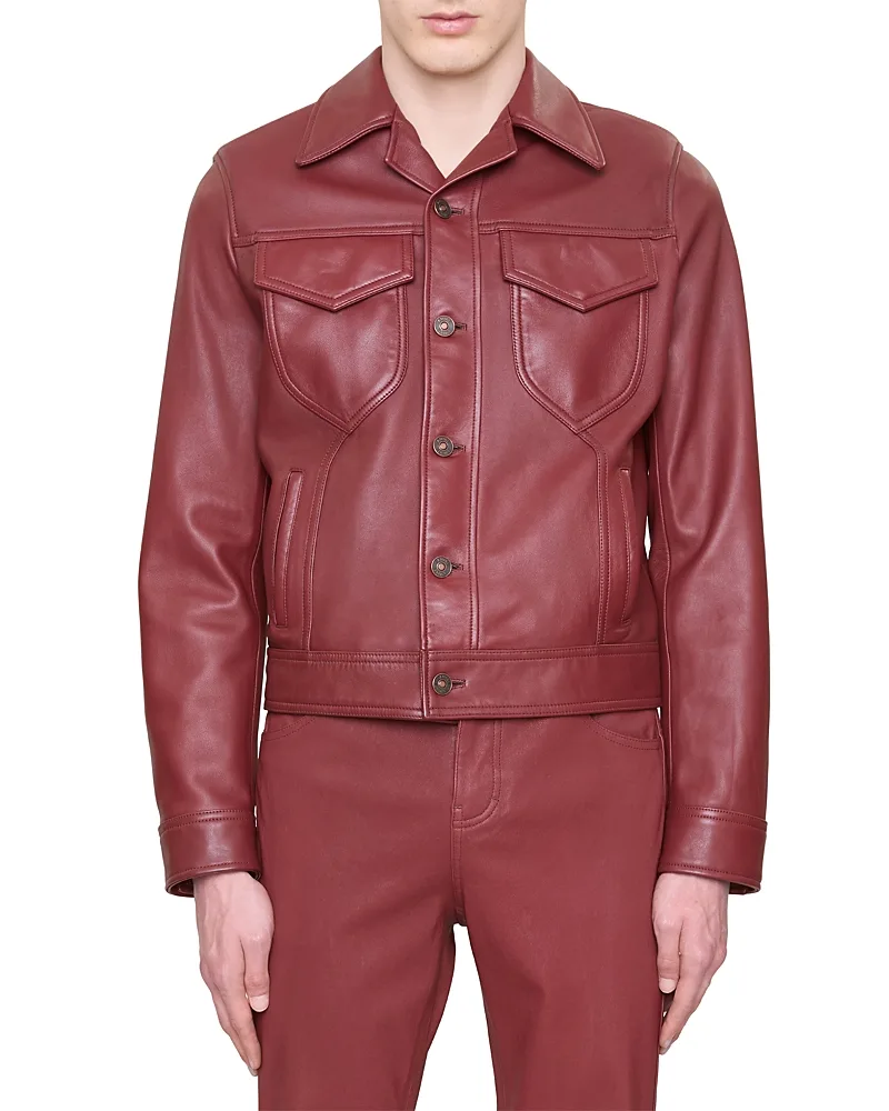 Vintage Cut Leather Jacket by AMIRI