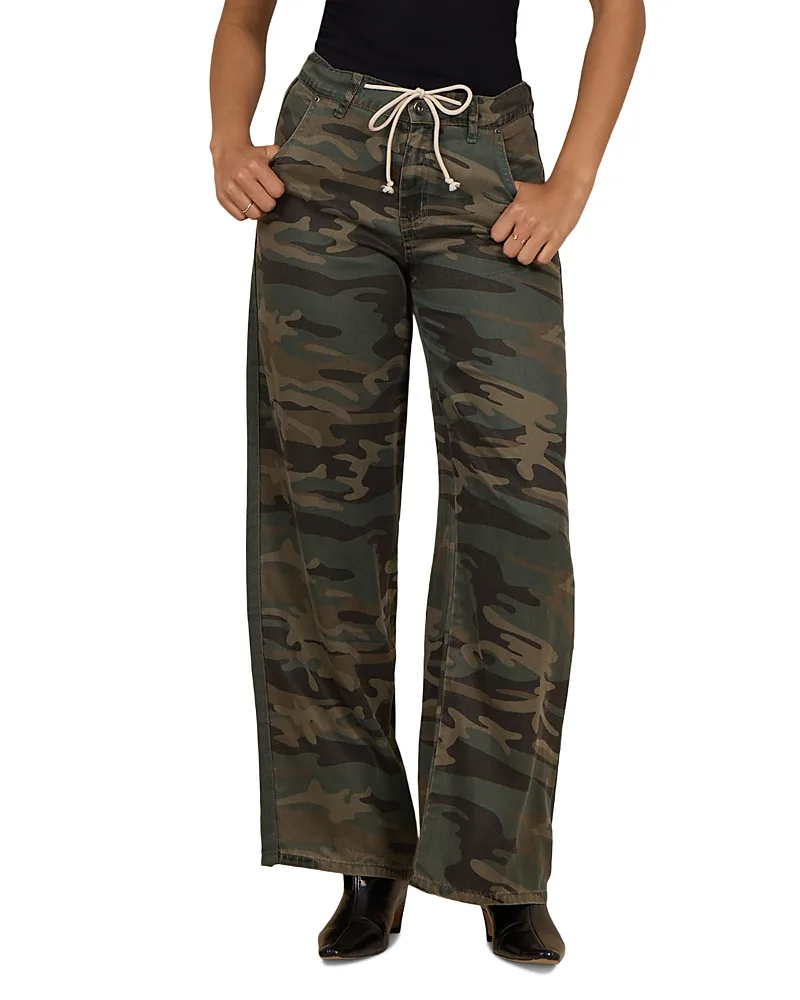 Forest Camo Wide Leg Pants by Vintage Havana