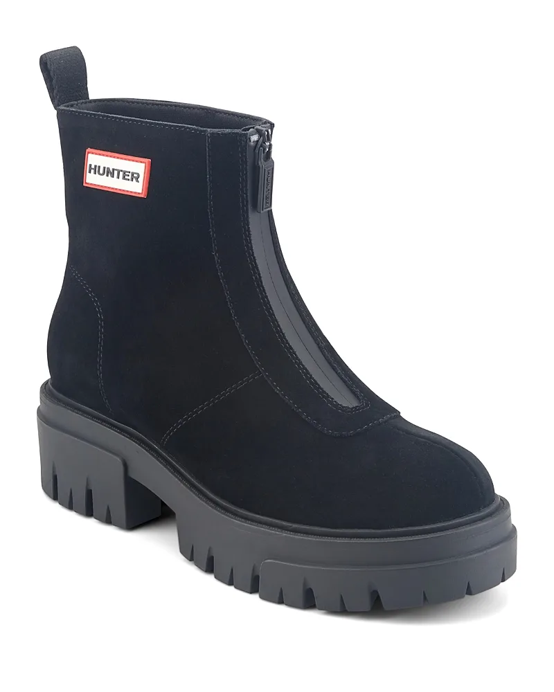 Gemma Waterproof Suede Zip Front Boots by Hunter