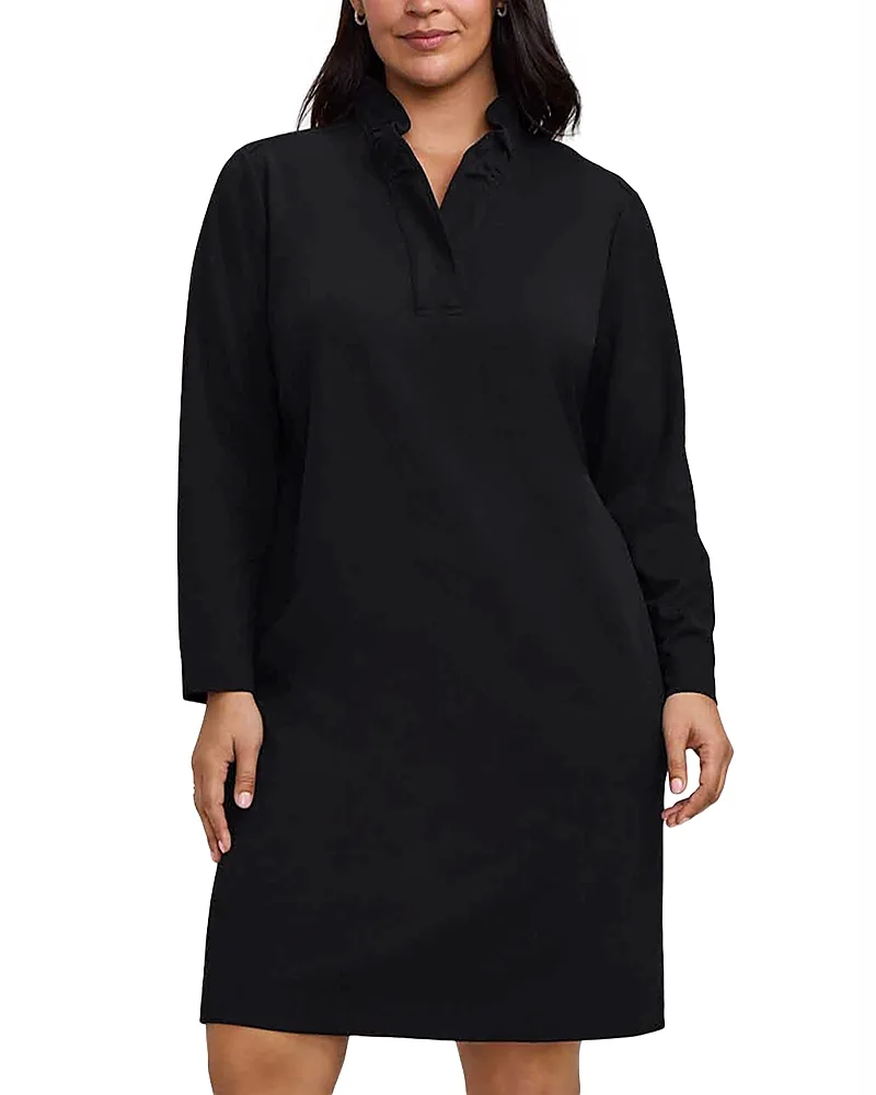 Tammy Ruffle Neck Crepe Dress