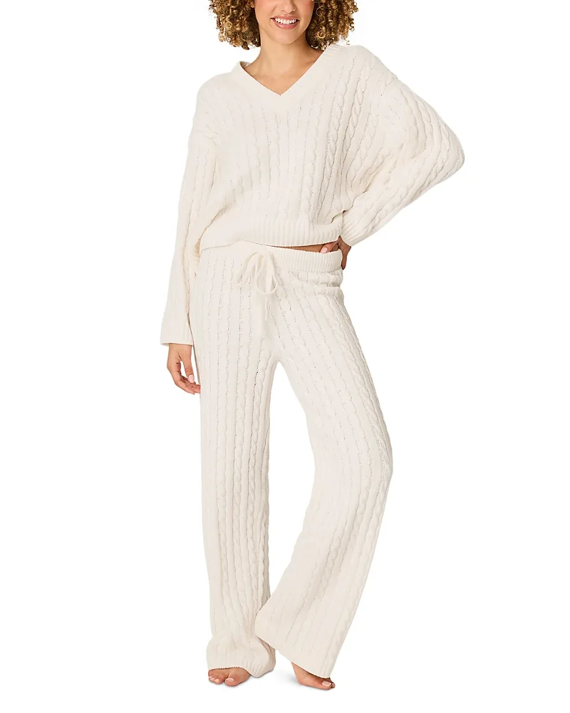 Cozy Chenille Cable Knit Pajama Set by PJ Salvage