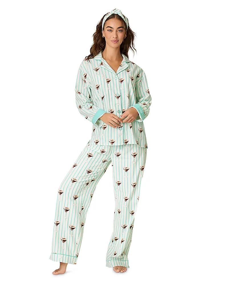 Long Sleeve Cotton Flannel Pajama Set by PJ Salvage
