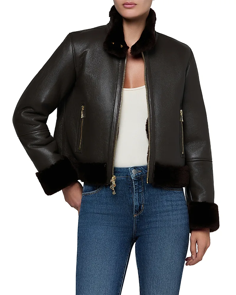 Glacia Shearling Jacket by L'AGENCE