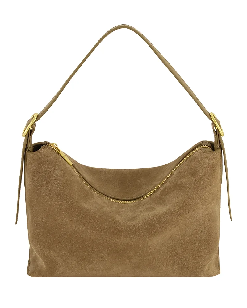 Suede Convertible Shoulder Bag