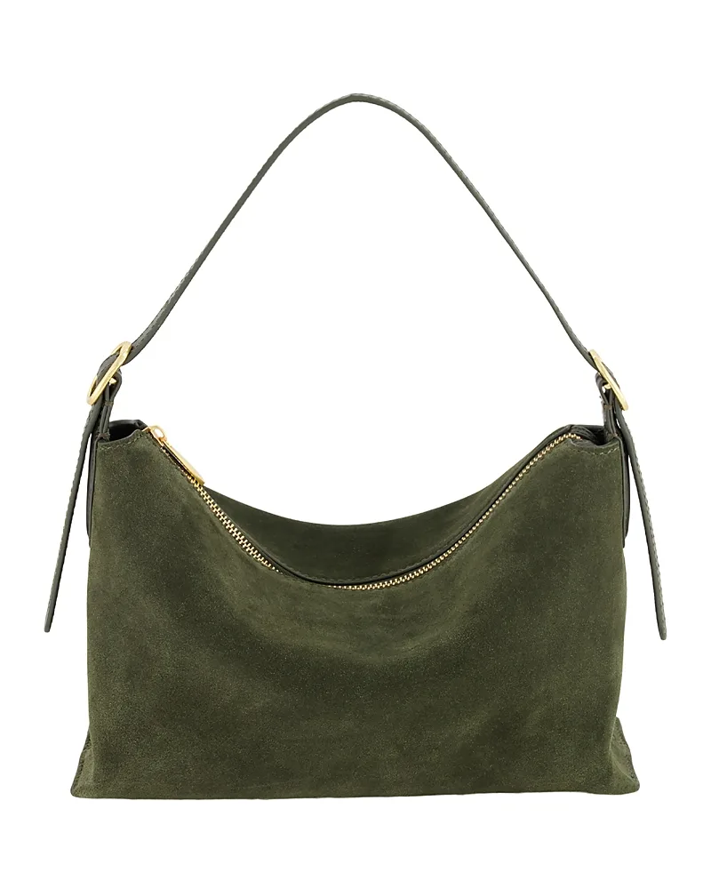 Suede Convertible Shoulder Bag
