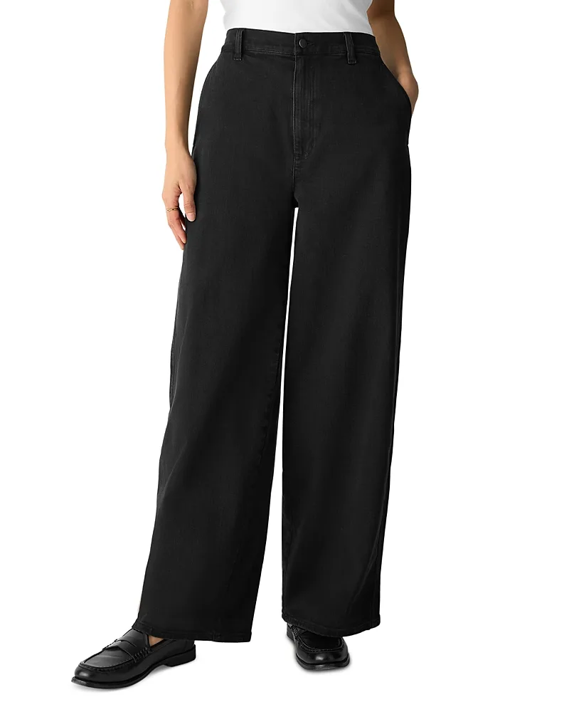 Cotton Blend Denim Trousers