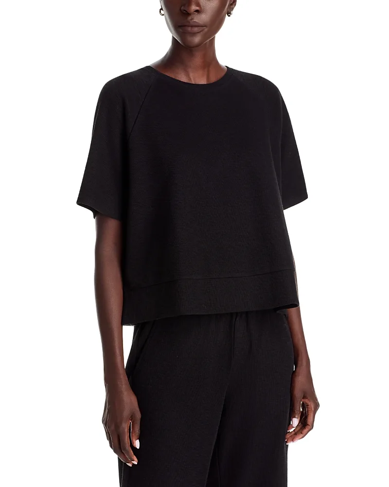 Cotton Crewneck Short Sleeve Tee by Eileen Fisher