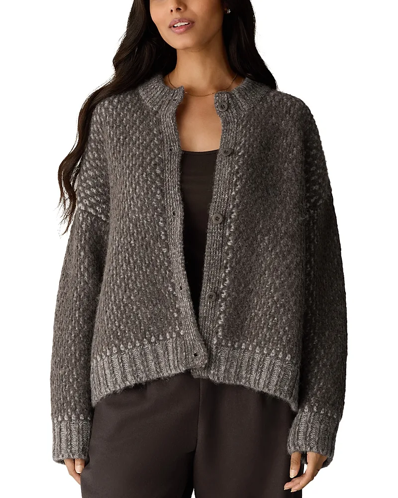Crewneck Cardigan Sweater by Eileen Fisher