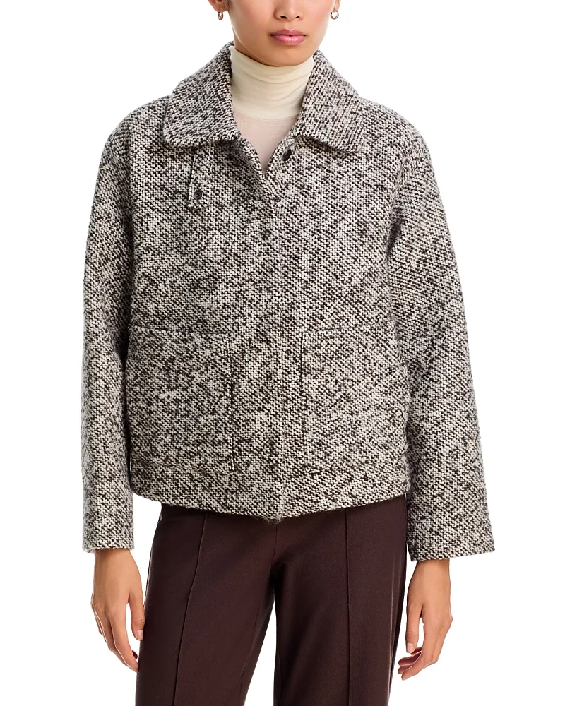 Wool Blend Marled Jacket by Eileen Fisher
