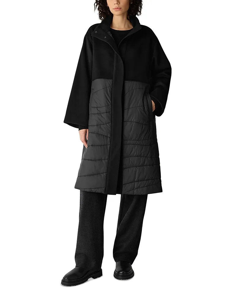 Mixed Media Coat by Eileen Fisher