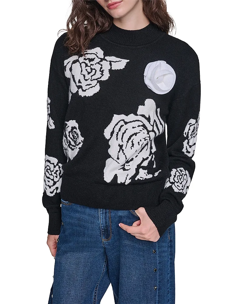 Paris Rose Crewneck Sweater