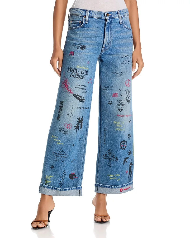 The Smoothie Wide Leg Flood Cuff in Tootsie by MOTHER