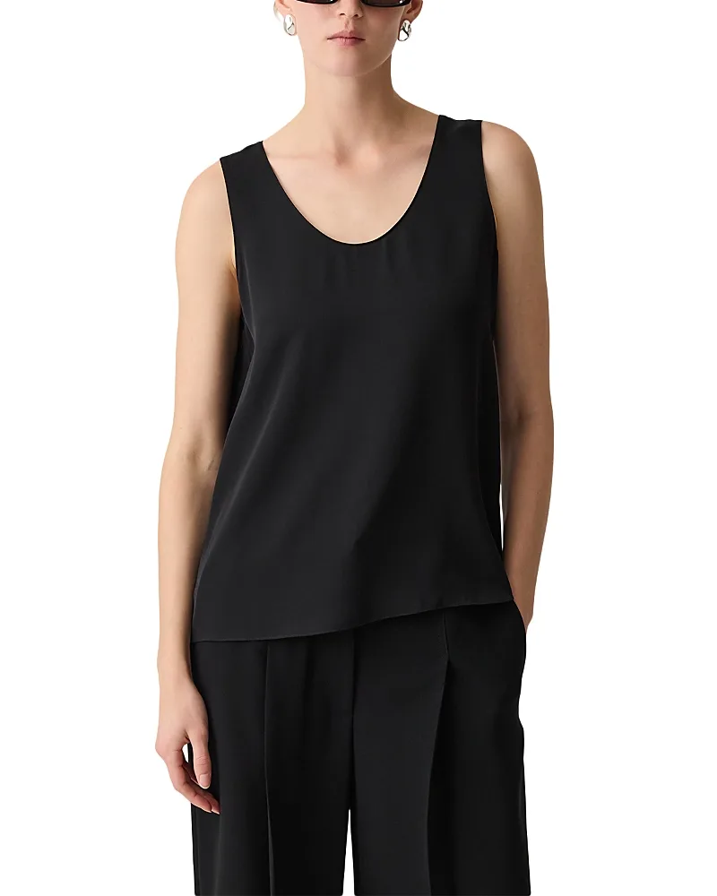 Silk Scoop Neck Shell by Theory