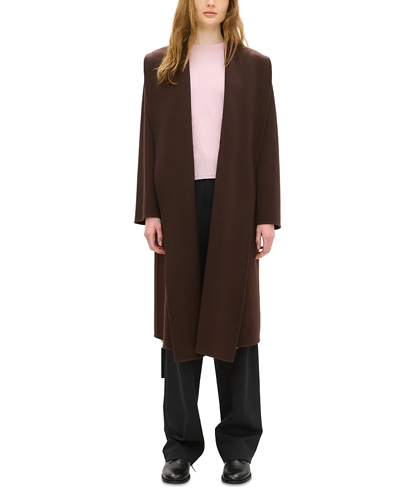 Lux Wool & Cashmere Shawl Collar Coat by Theory