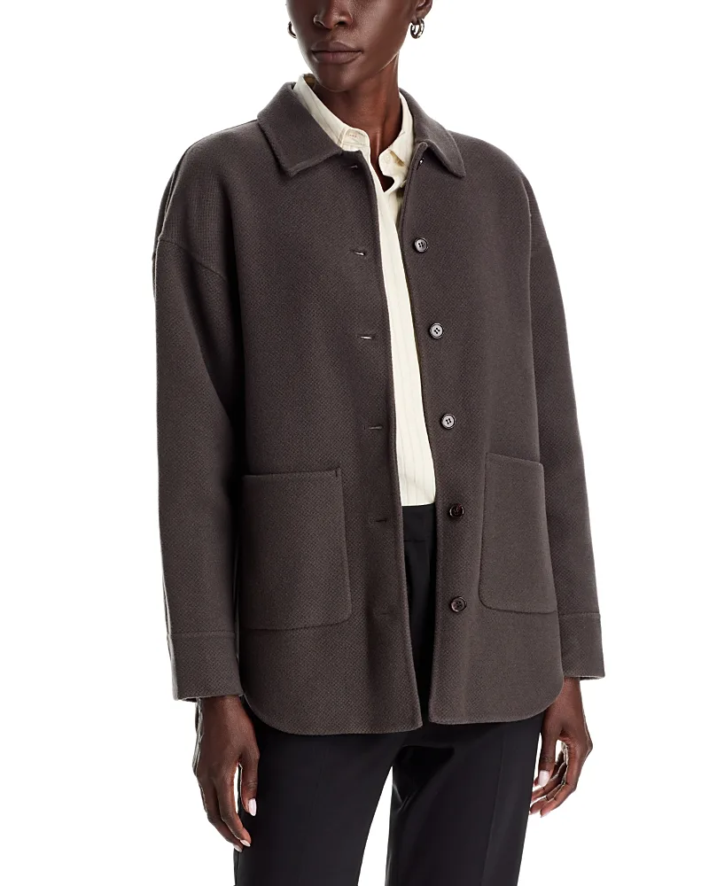 Wool & Cashmere Shirt Jacket by Theory