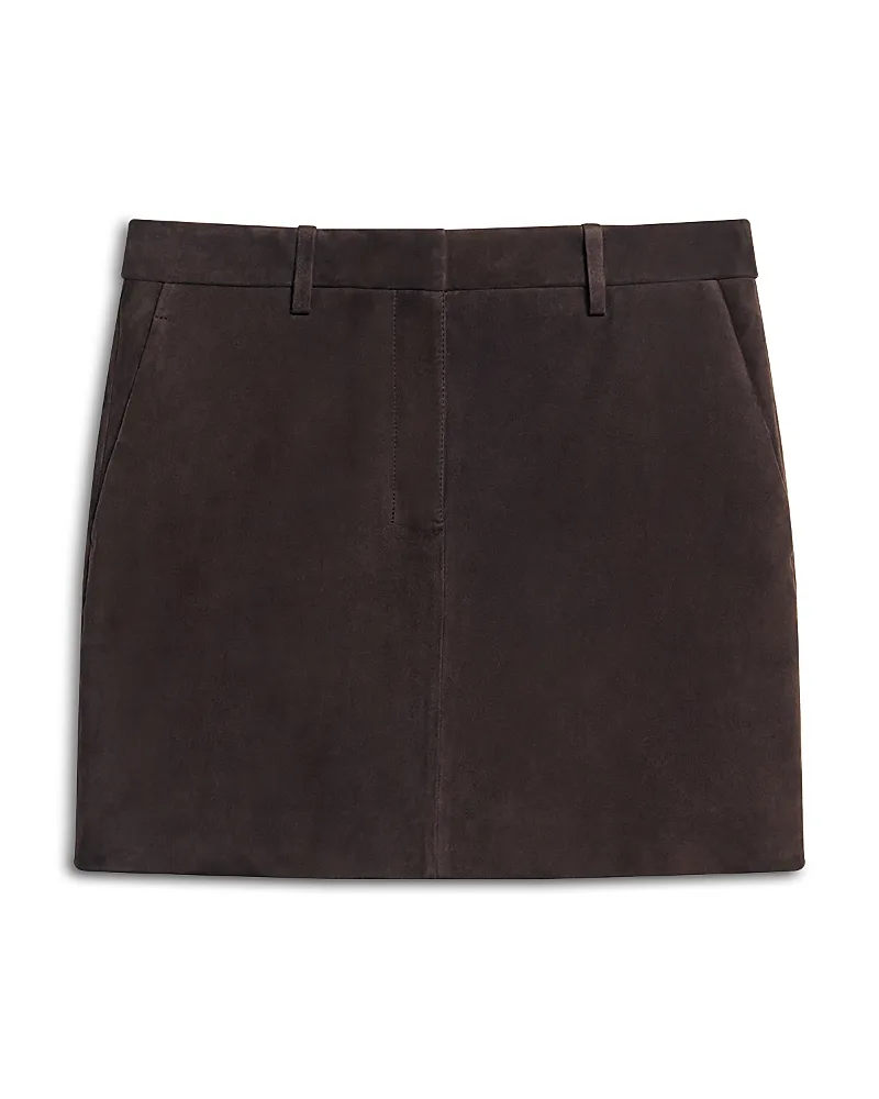Mini Leather Trouser Skirt by Theory
