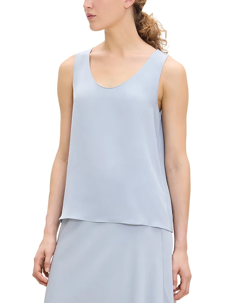 Silk Scoop Neck Shell
